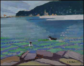 View of Murray Bay, QC, from Cap-à-l'Aigle by Sarah Margaret Armour Robertson sold for $5,850