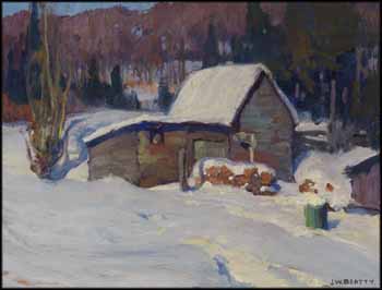 Barns, Burks Falls by John William (J.W.) Beatty sold for $41,300