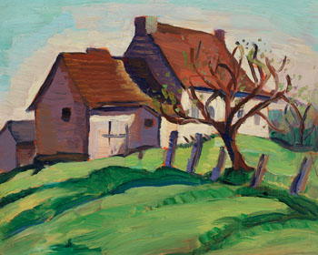Isle of Orleans, Farm Buildings by Sarah Margaret Armour Robertson sold for $14,160