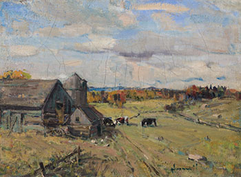 Farmland by Peleg Franklin Brownell sold for $1,875