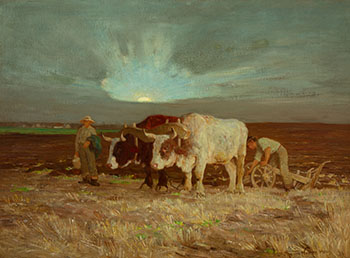 Moonrise, A Canadian Pastoral by Horatio Walker sold for $43,250