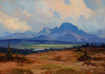 Mount Yamnuska (03324/237) by Roland Gissing sold for $5,605